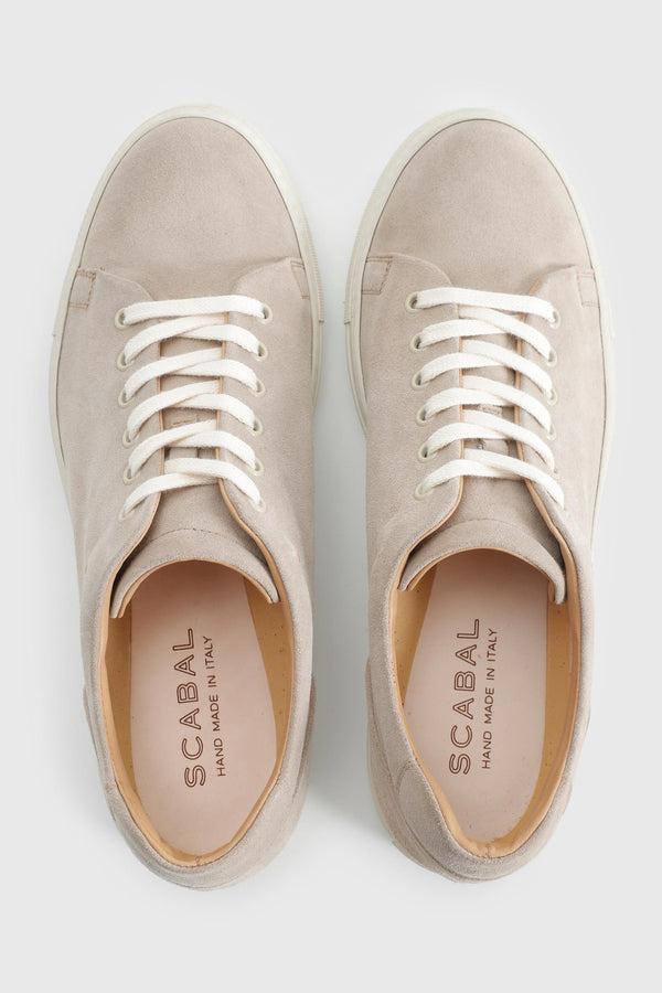 Scabal Almond Suede Calfskin Trainer