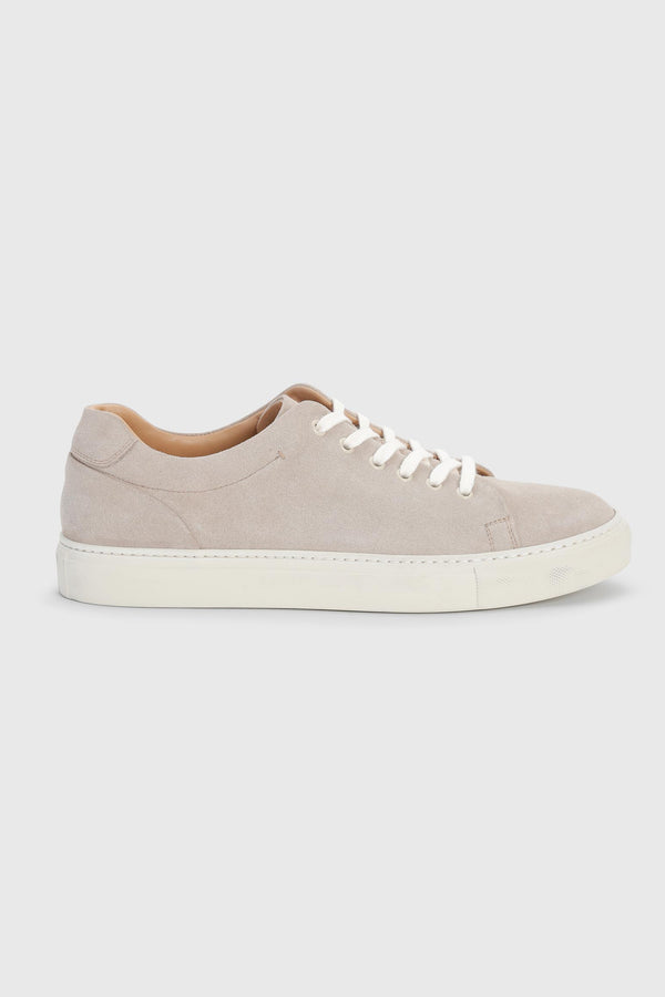 scabal Almond Suede Calfskin Trainer