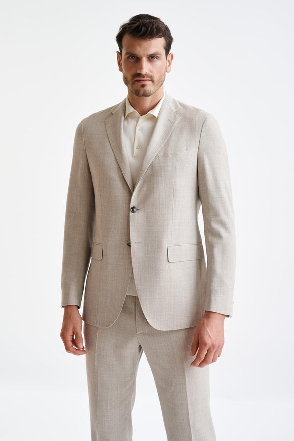 scabal Beige 100% Wool Kenton Jacket Lifestyle