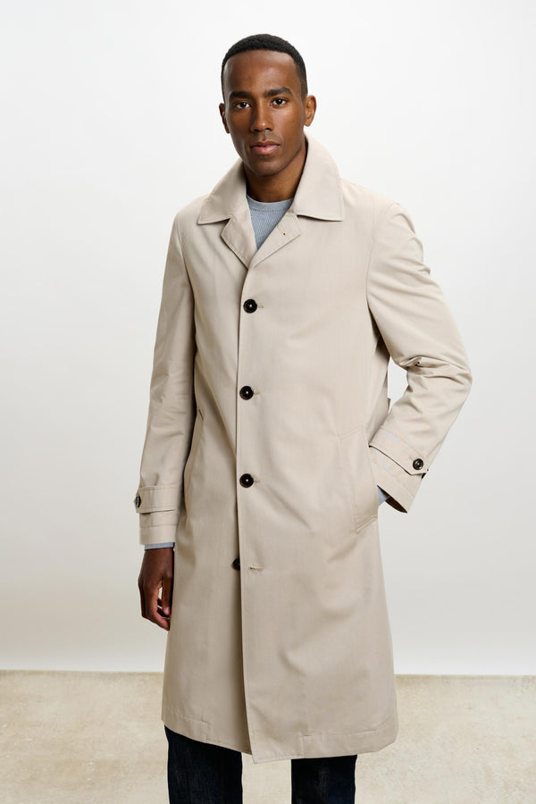 scabal Beige Rannoch Cotton Tech Car Coat