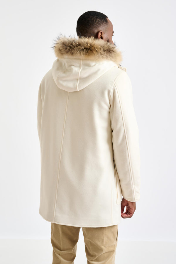 Scabal Beige Wool Bedford Parka Zeus