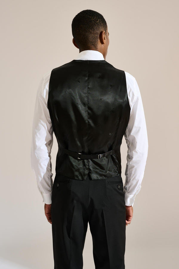Scabal Black Avon Formal Waistcoat