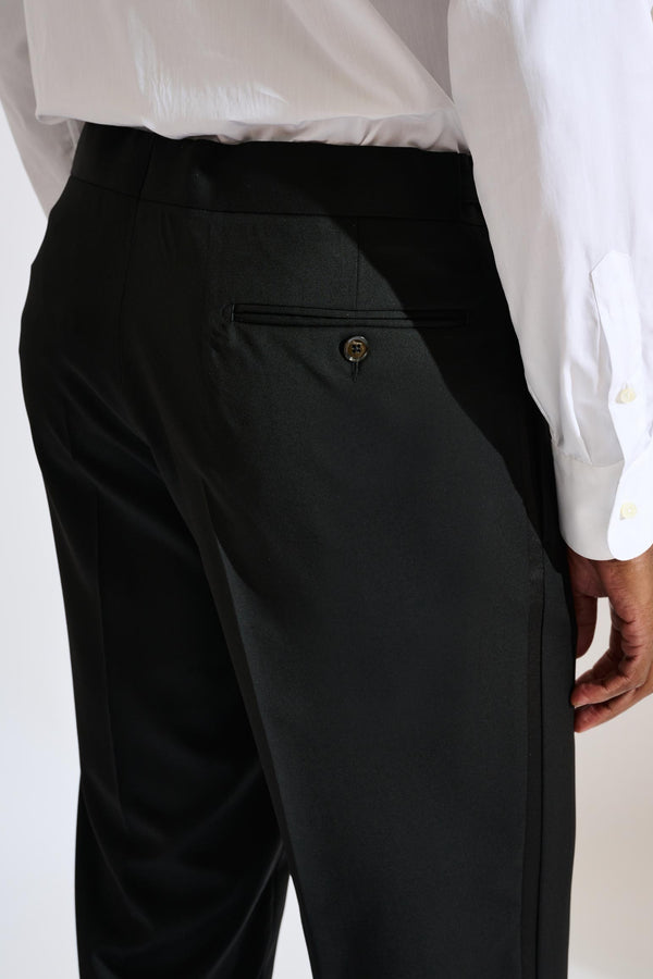 Scabal Black Farley Trousers New Deluxe