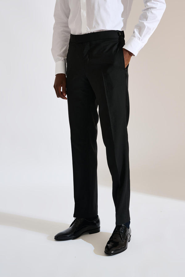 scabal Black Farley Trousers New Deluxe