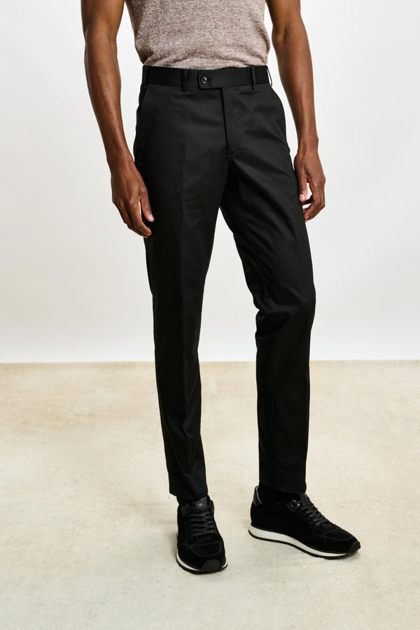 Scabal Black Gibbet Trousers Cashmere Cotton