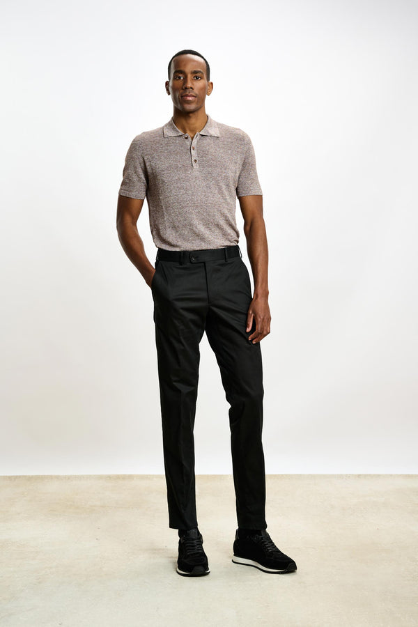 scabal Black Gibbet Trousers Cashmere Cotton