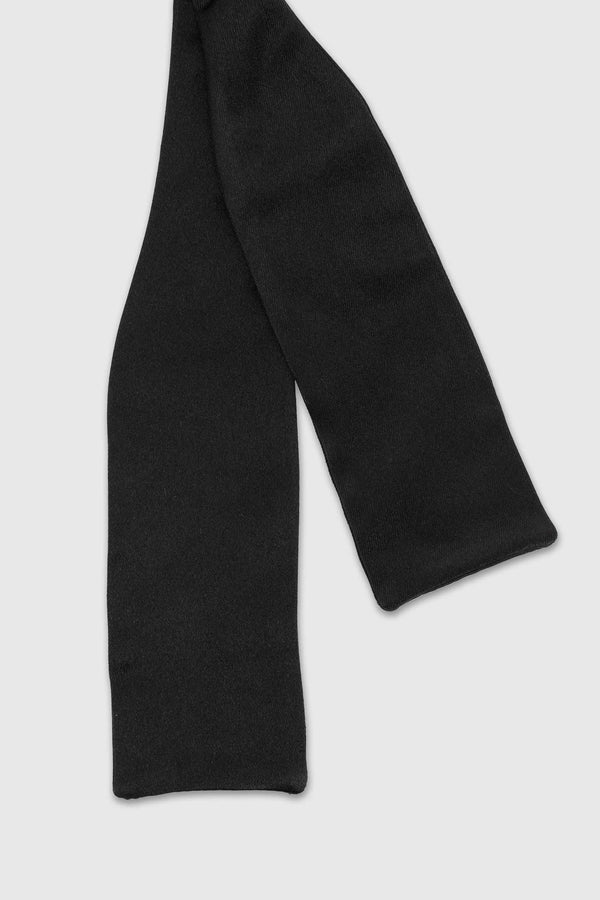 scabal Black Silk Satin Self-Tie Bow Tie