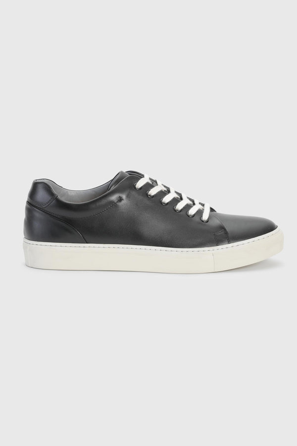 scabal Black Suede Calfskin Trainer
