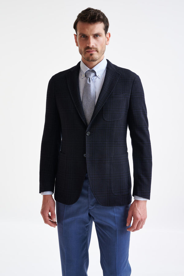 scabal Black Wool Kenton Jacket Amalfi Trend