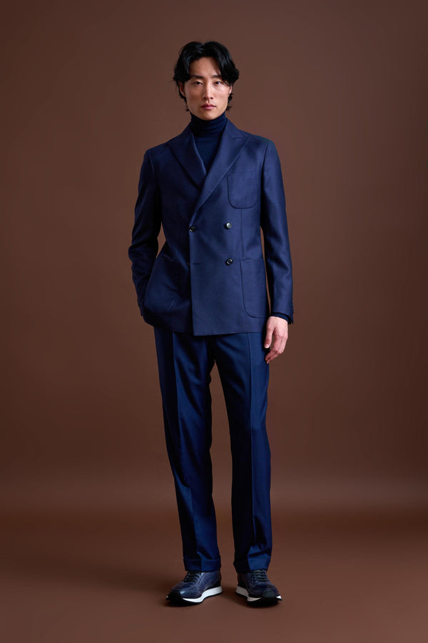 Scabal Blue 100% Cashmere Kenton Jacket St Moritz