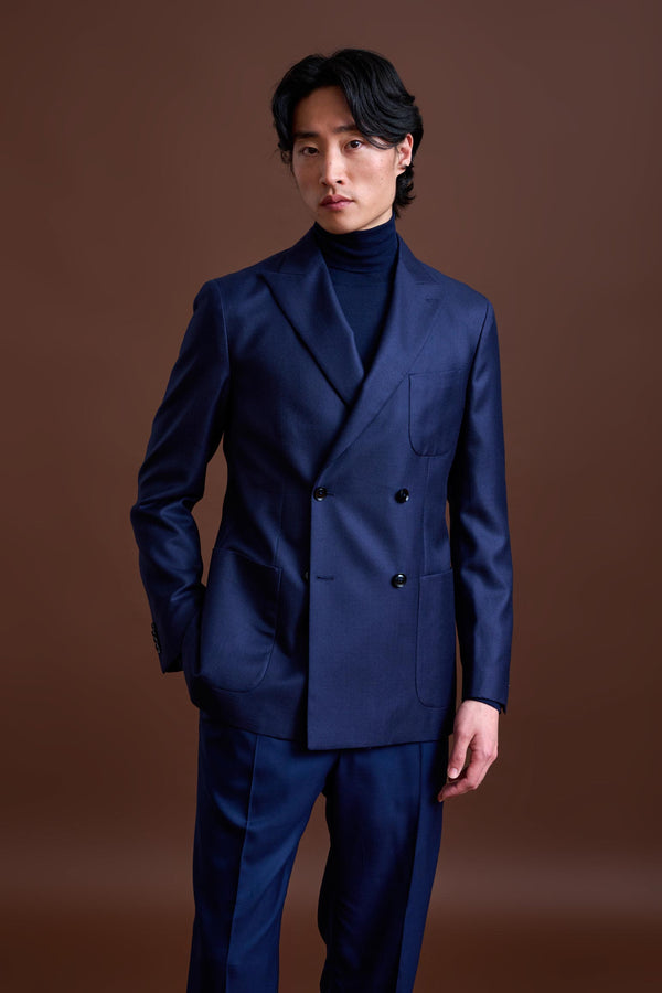 scabal Blue 100% Cashmere Kenton Jacket St Moritz