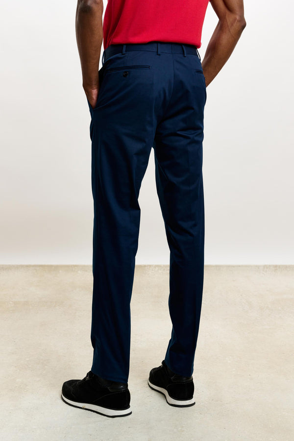 Scabal Blue Gibbet Trousers Cashmere Cotton