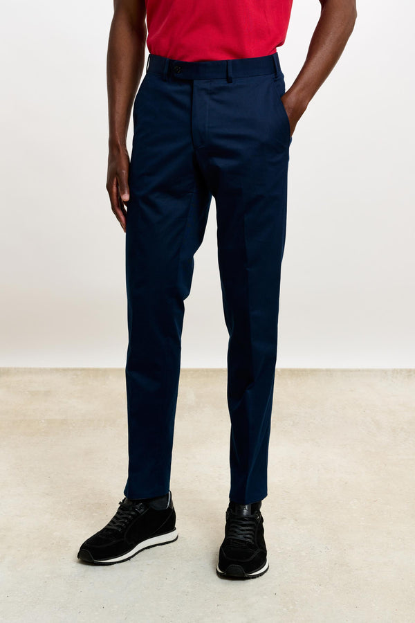scabal Blue Gibbet Trousers Cashmere Cotton
