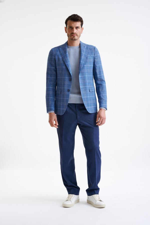Scabal Blue Linen & Wool Soho Jacket Amalfi Trend