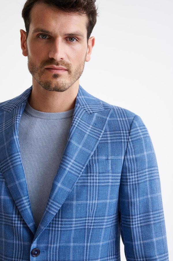 Scabal Blue Linen & Wool Soho Jacket Amalfi Trend
