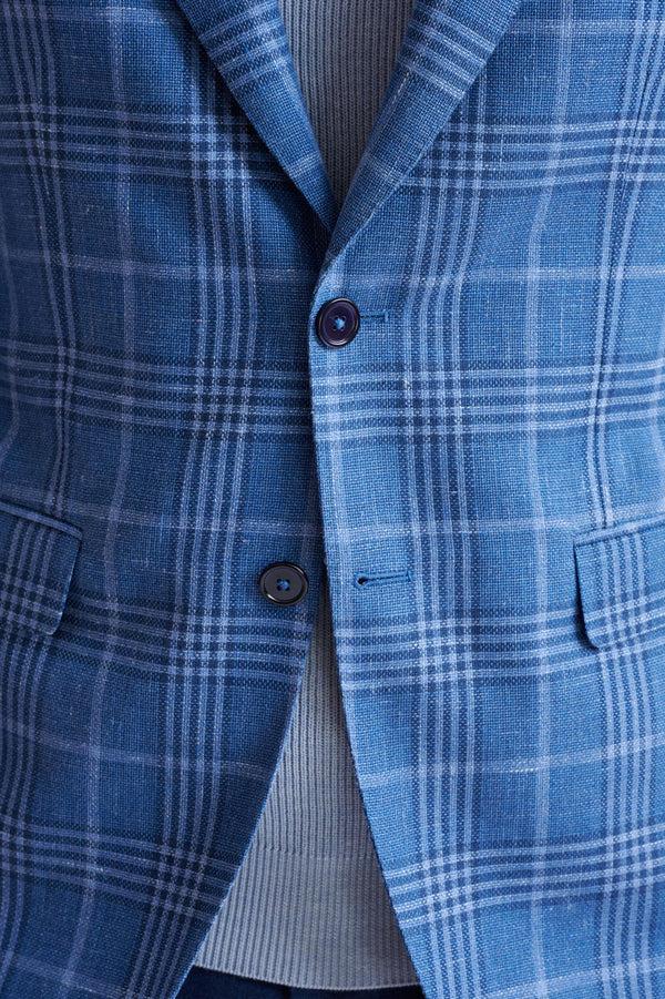 Scabal Blue Linen & Wool Soho Jacket Amalfi Trend