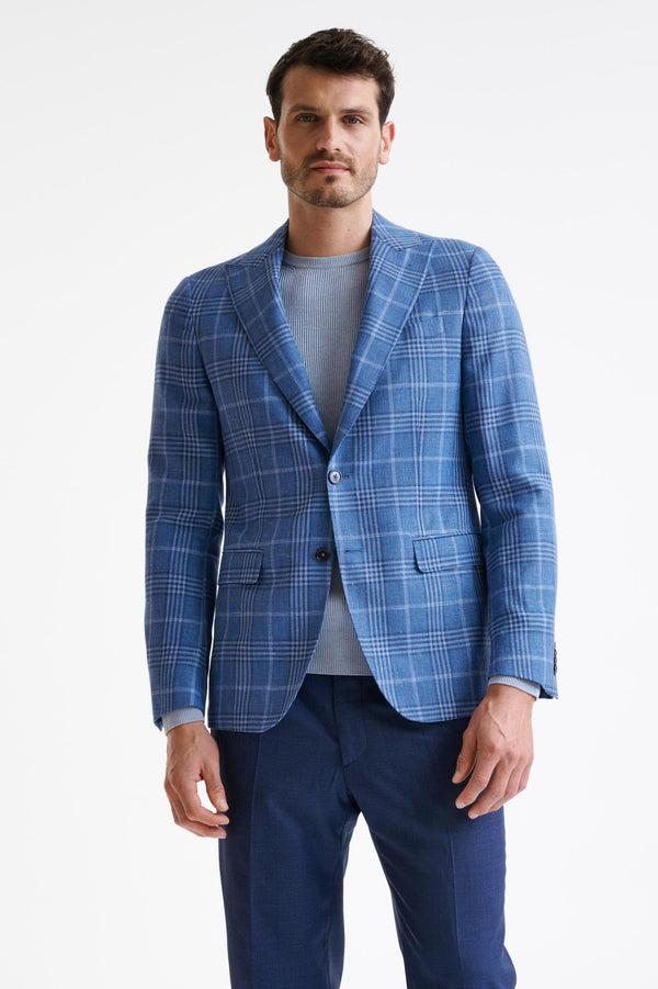 scabal Blue Linen & Wool Soho Jacket Amalfi Trend