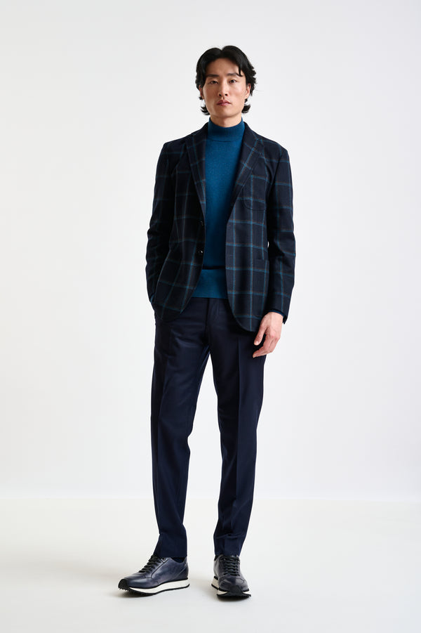 Scabal Blue Wool & Cashmere Kenton Jacket Escape