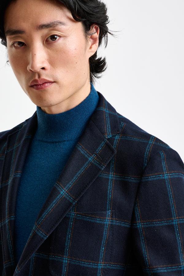 Scabal Blue Wool & Cashmere Kenton Jacket Escape