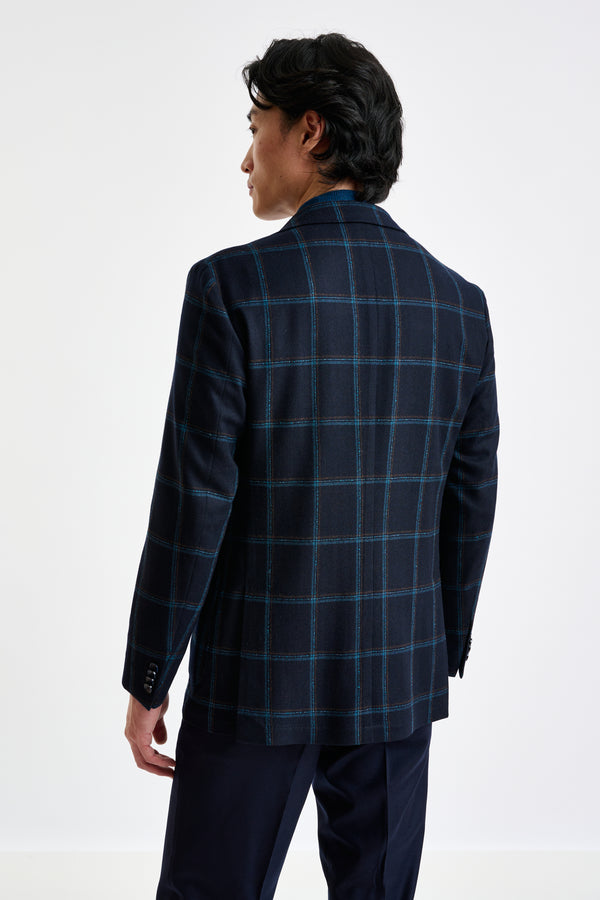 Scabal Blue Wool & Cashmere Kenton Jacket Escape