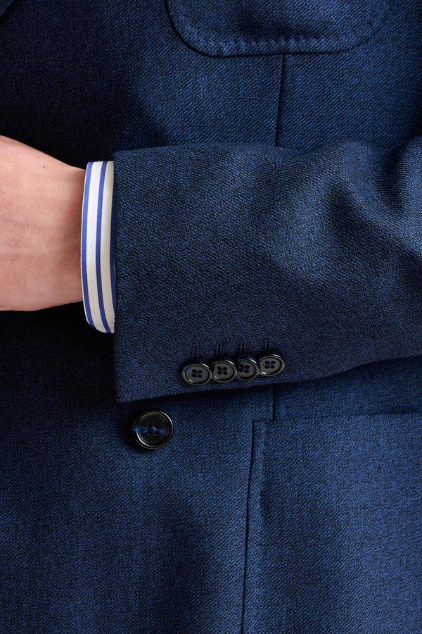 Scabal Blue Wool Kenton Jacket Autumn Leaves