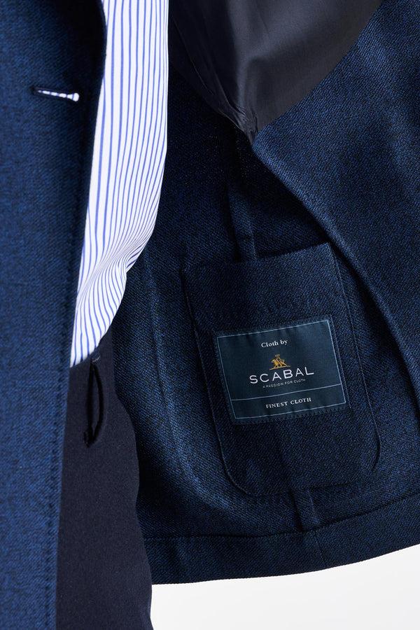 Scabal Blue Wool Kenton Jacket Autumn Leaves