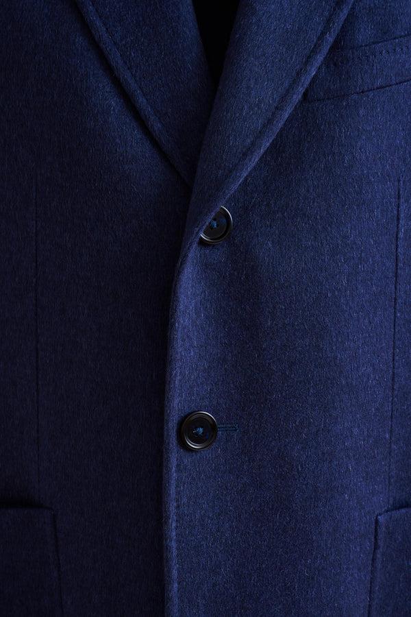 Scabal Blue Wool Lincoln Overcoat Zeus