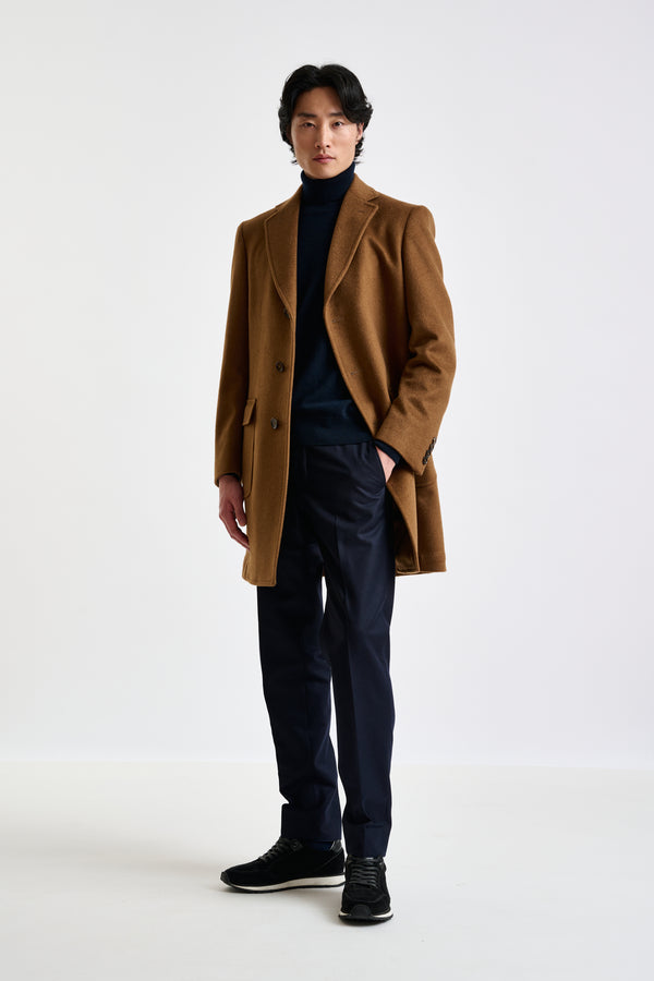 Scabal Brown 100% Cashmere Lincoln Overcoat