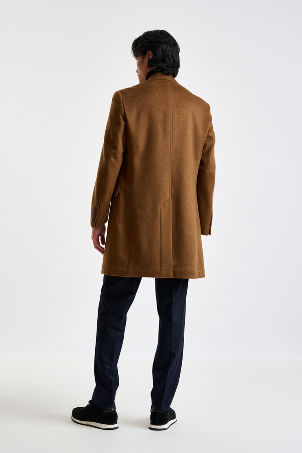 Scabal Brown 100% Cashmere Lincoln Overcoat