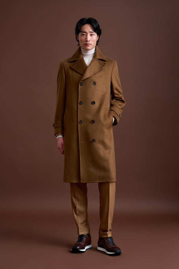 Scabal Brown 100% Cashmere Sheffield Overcoat Zeus
