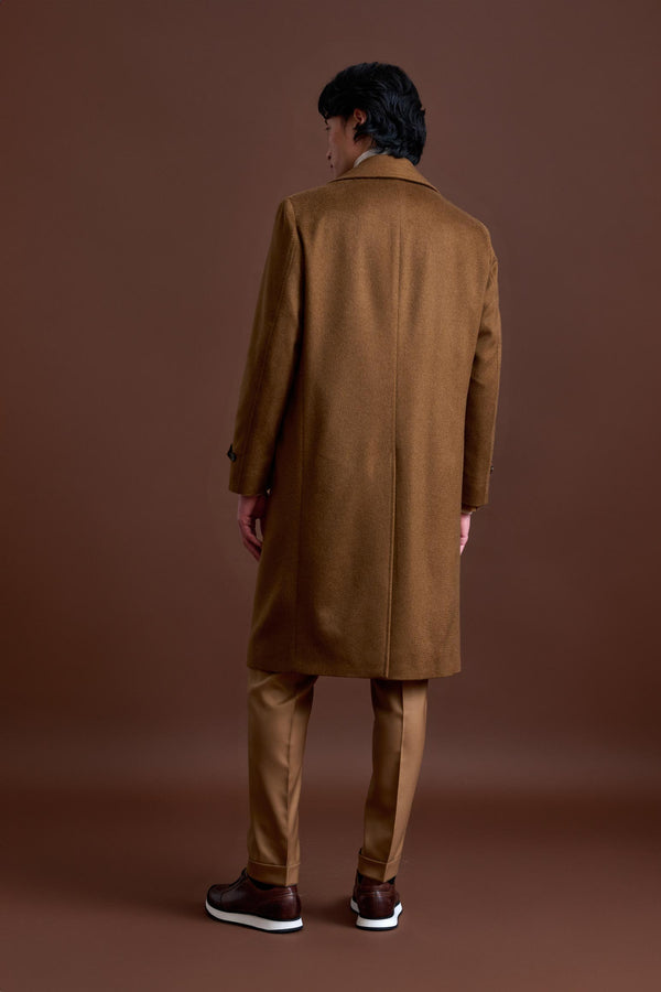 Scabal Brown 100% Cashmere Sheffield Overcoat Zeus