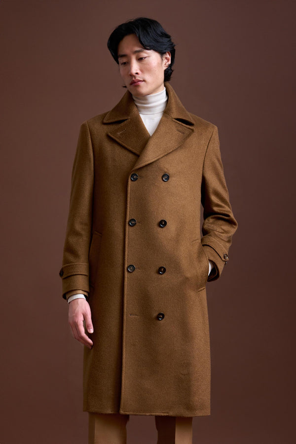 scabal Brown 100% Cashmere Sheffield Overcoat Zeus