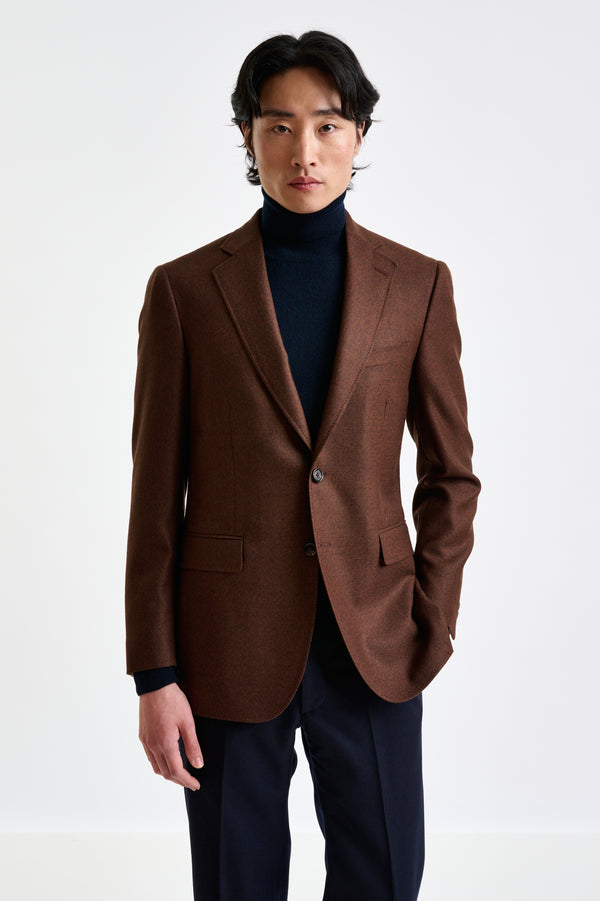 scabal Brown Wool Soho Jacket Harmony