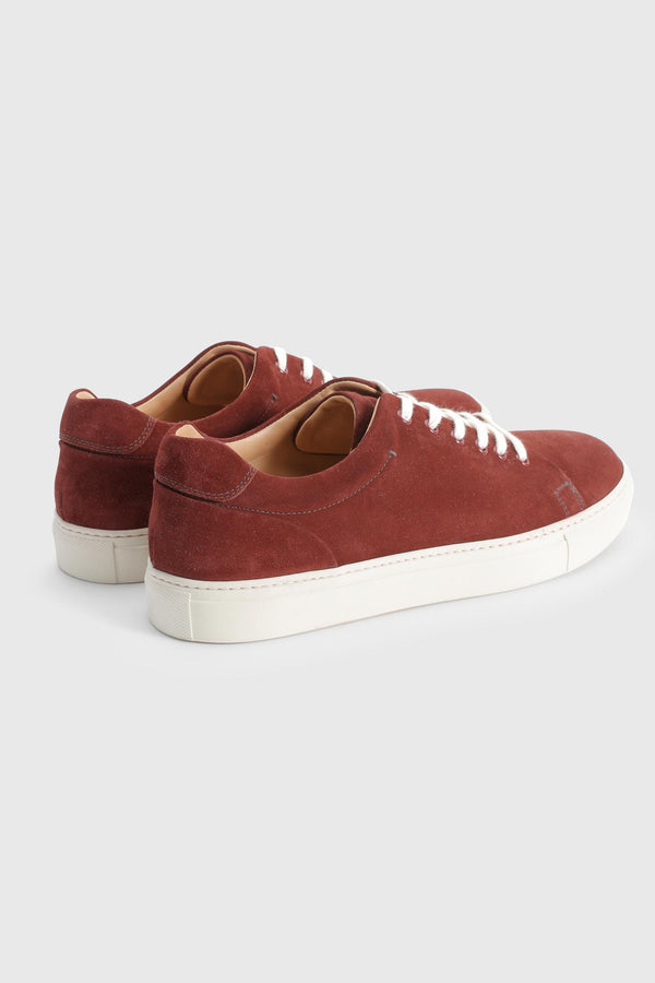 Scabal Burgundy Suede Calfskin Trainer