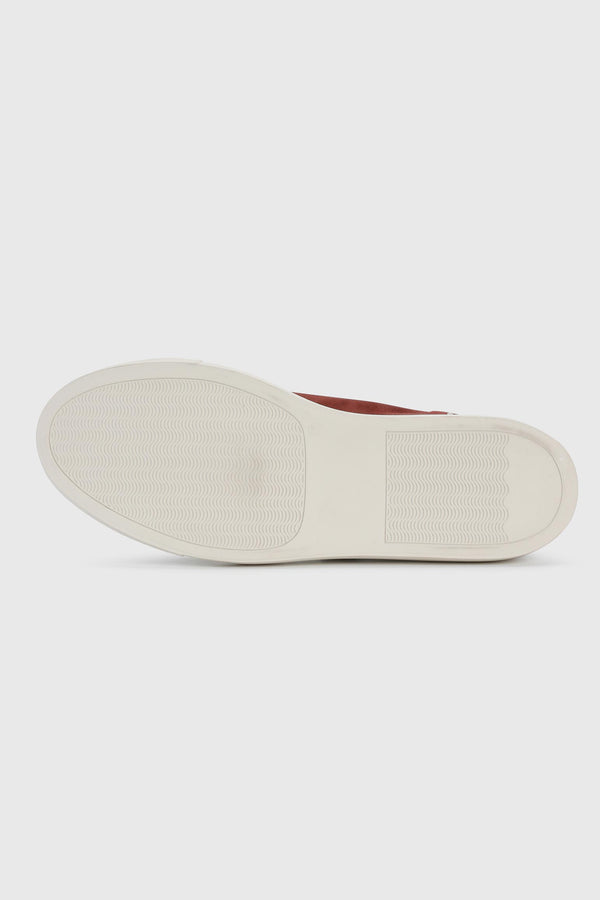 Scabal Burgundy Suede Calfskin Trainer