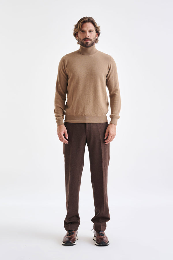 Scabal Camel Wool & Cashmere Drumberg Rollneck Knit