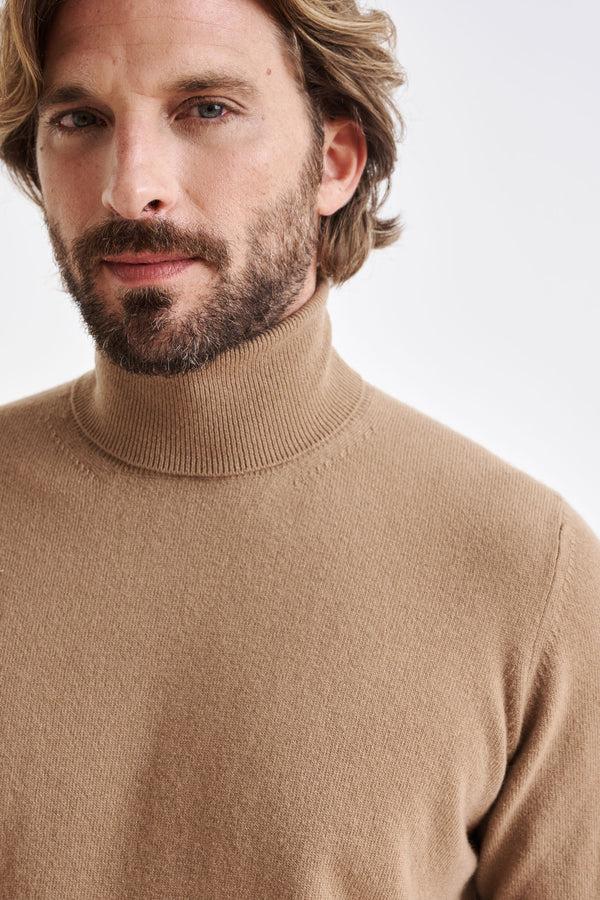 Scabal Camel Wool & Cashmere Drumberg Rollneck Knit