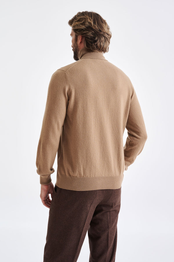 Scabal Camel Wool & Cashmere Drumberg Rollneck Knit