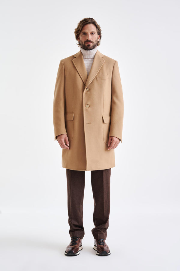 scabal Camel Wool Lincoln Overcoat Zeus