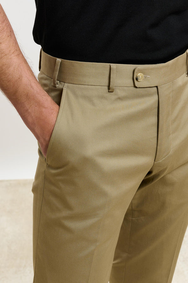 Scabal Dark Beige Gibbet Trousers Cashmere Cotton