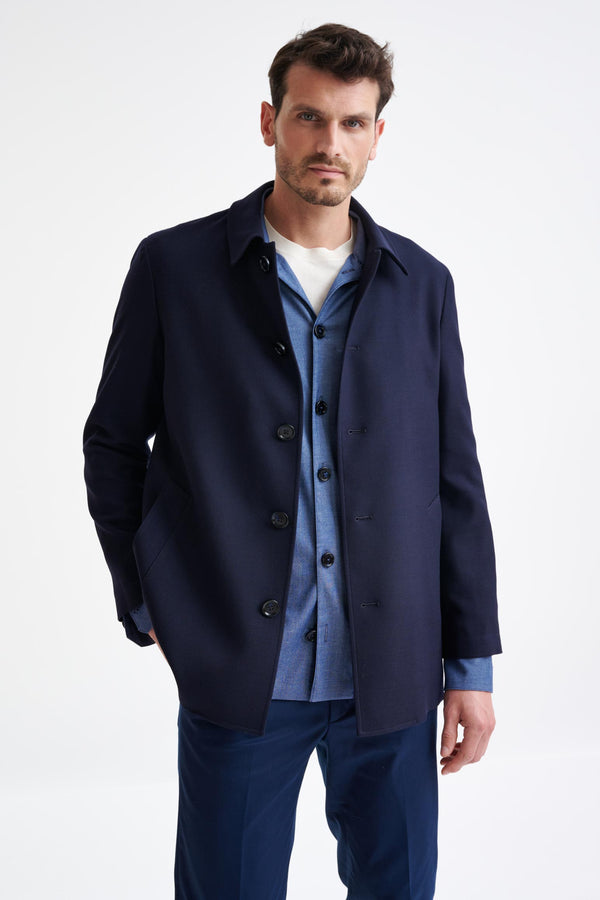 scabal Dark Blue Wool Connect Troy Jacket