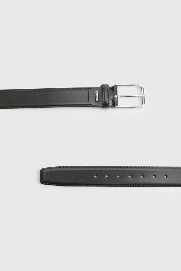 scabal Dark Brown Leather Devonport Belt