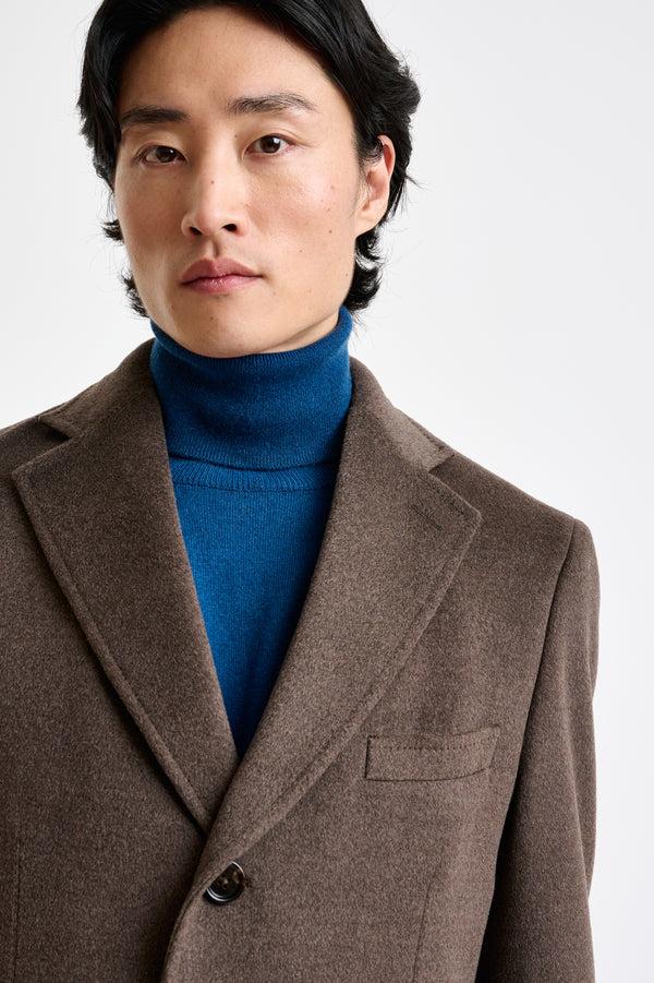 Scabal Dark Brown Wool Lincoln Overcoat Zeus