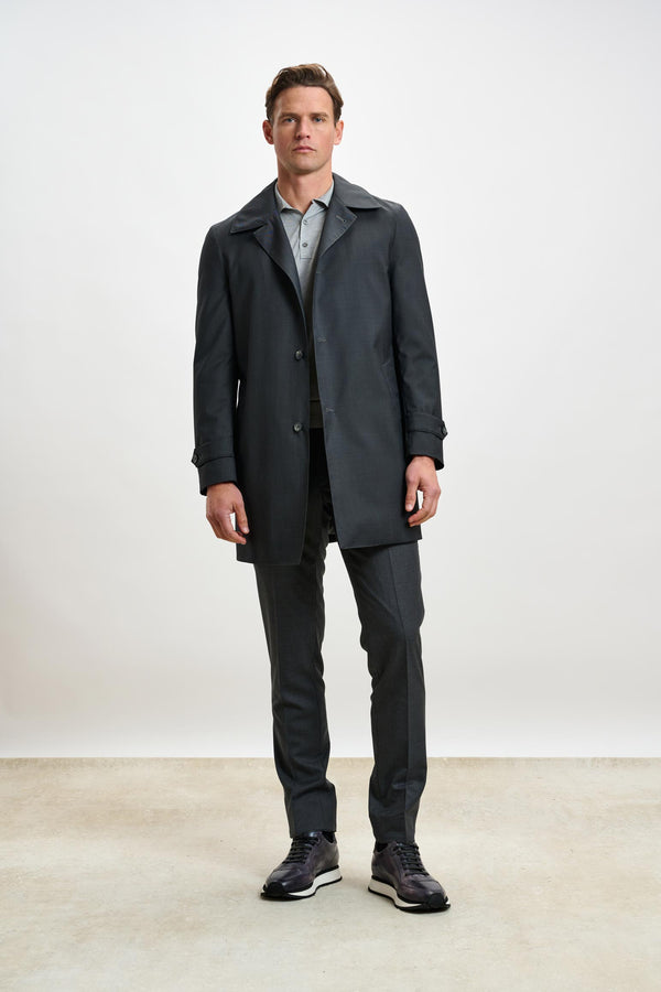 Scabal Dark Grey Lomond Raincoat