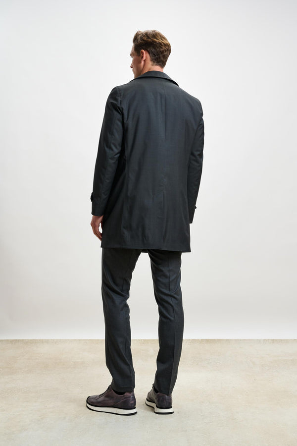 Scabal Dark Grey Lomond Raincoat
