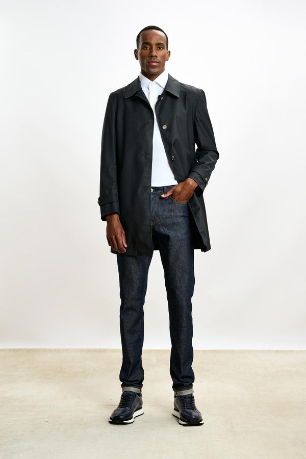 scabal Dark Grey Lomond Reversible Raincoat