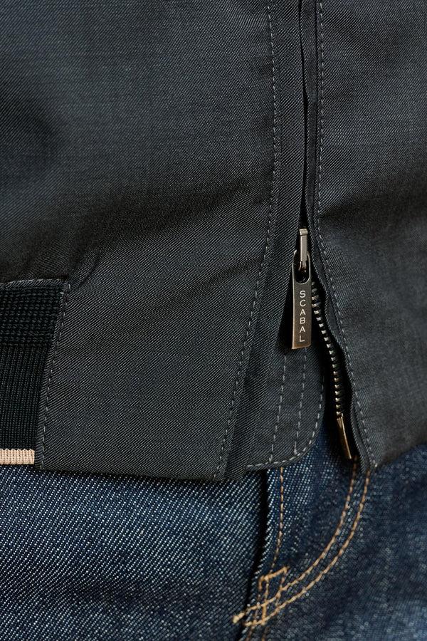 Scabal Dark Grey Warwick Bomber Jacket