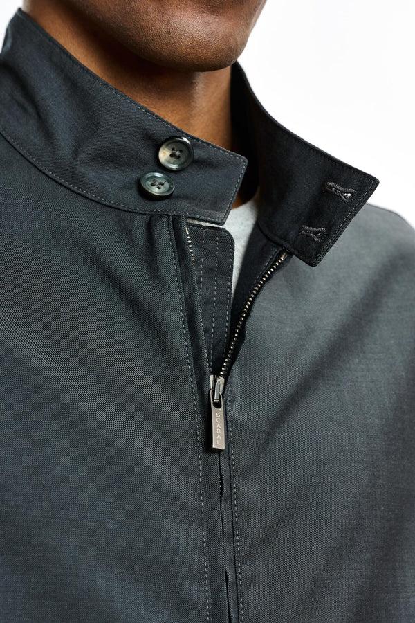 Scabal Dark Grey Warwick Bomber Jacket