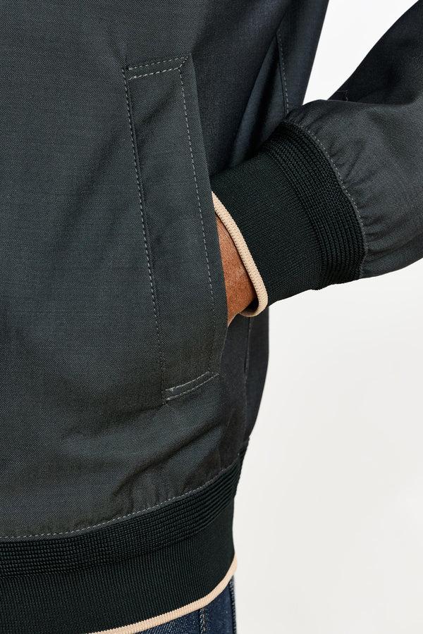 Scabal Dark Grey Warwick Bomber Jacket