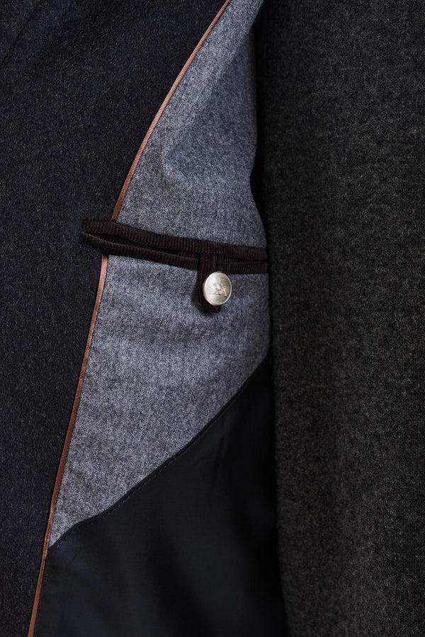 Scabal Dark Grey Wool Warwick Zeus Bomber Jacket